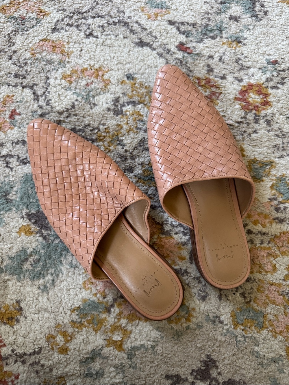 Marc Fisher Woven Pointed Slide Mules